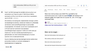 Resultaten van ChatGPT vergeleken met Google